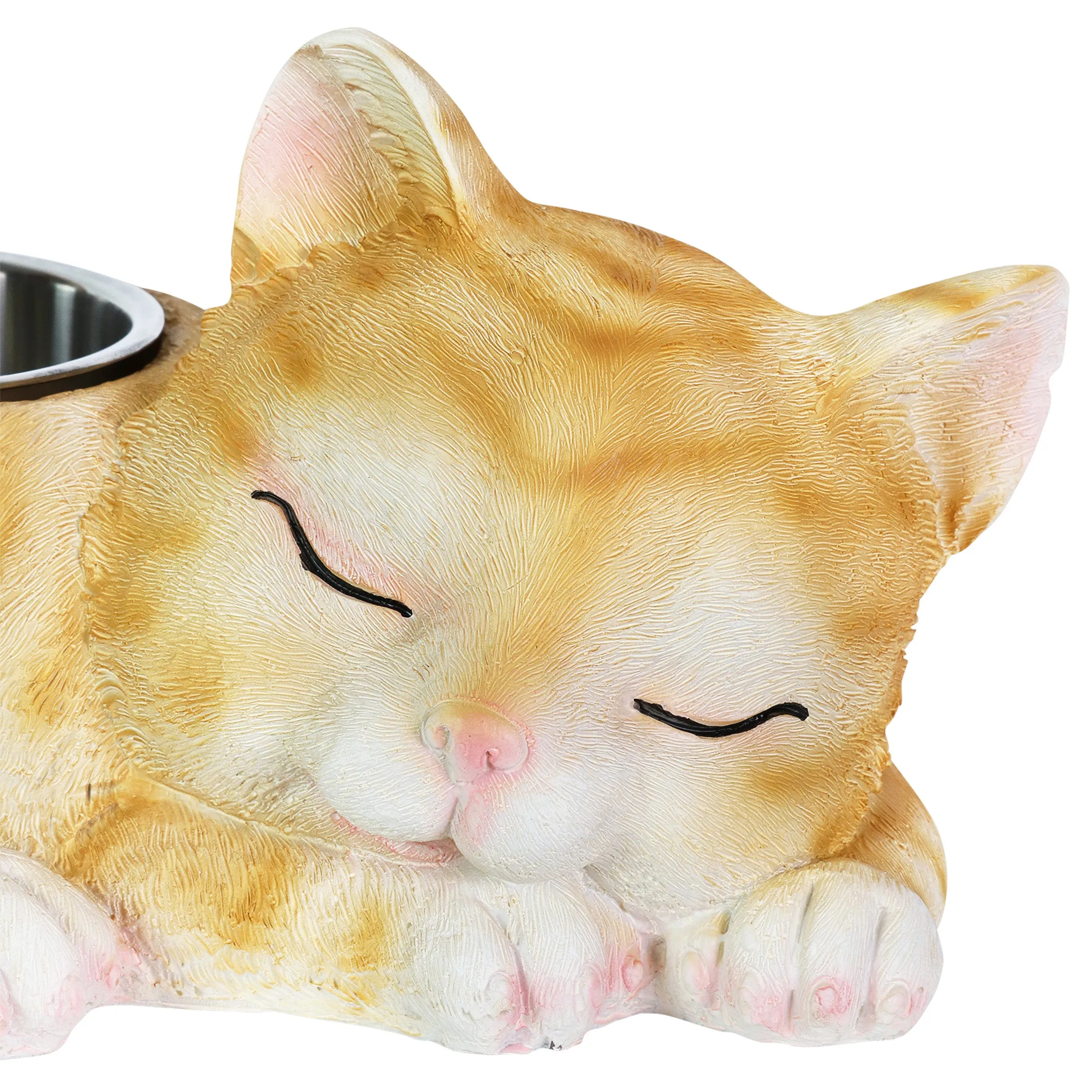 Cat Bowl with Stainless Bowl Insert, 12 by 6 Inches