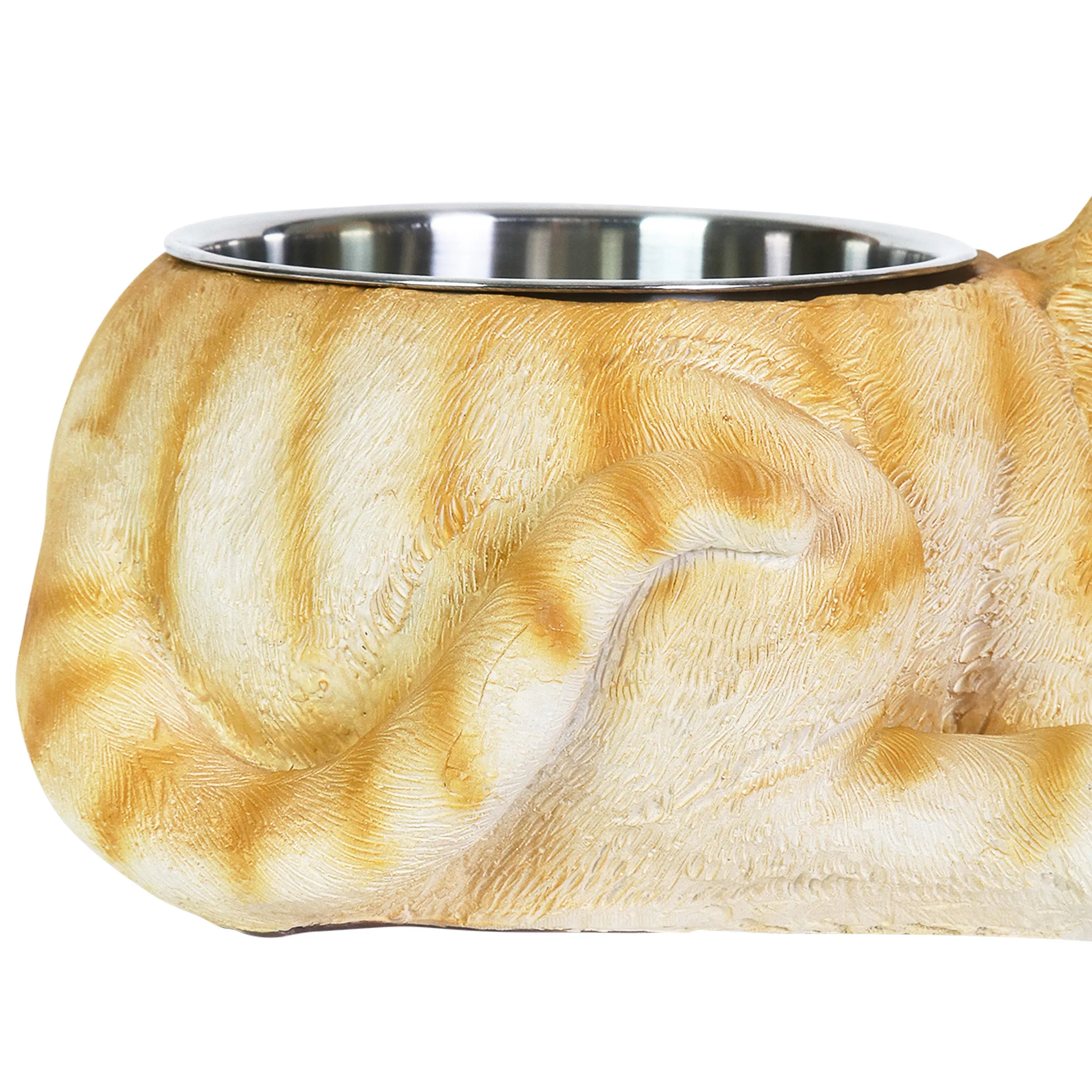 Cat Bowl with Stainless Bowl Insert, 12 by 6 Inches