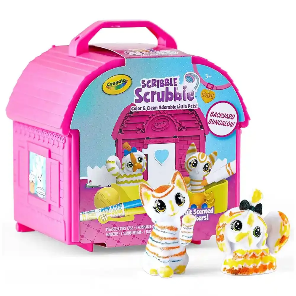 Crayola Scribble Scrubbie Pets Backyard Bungalow Playset