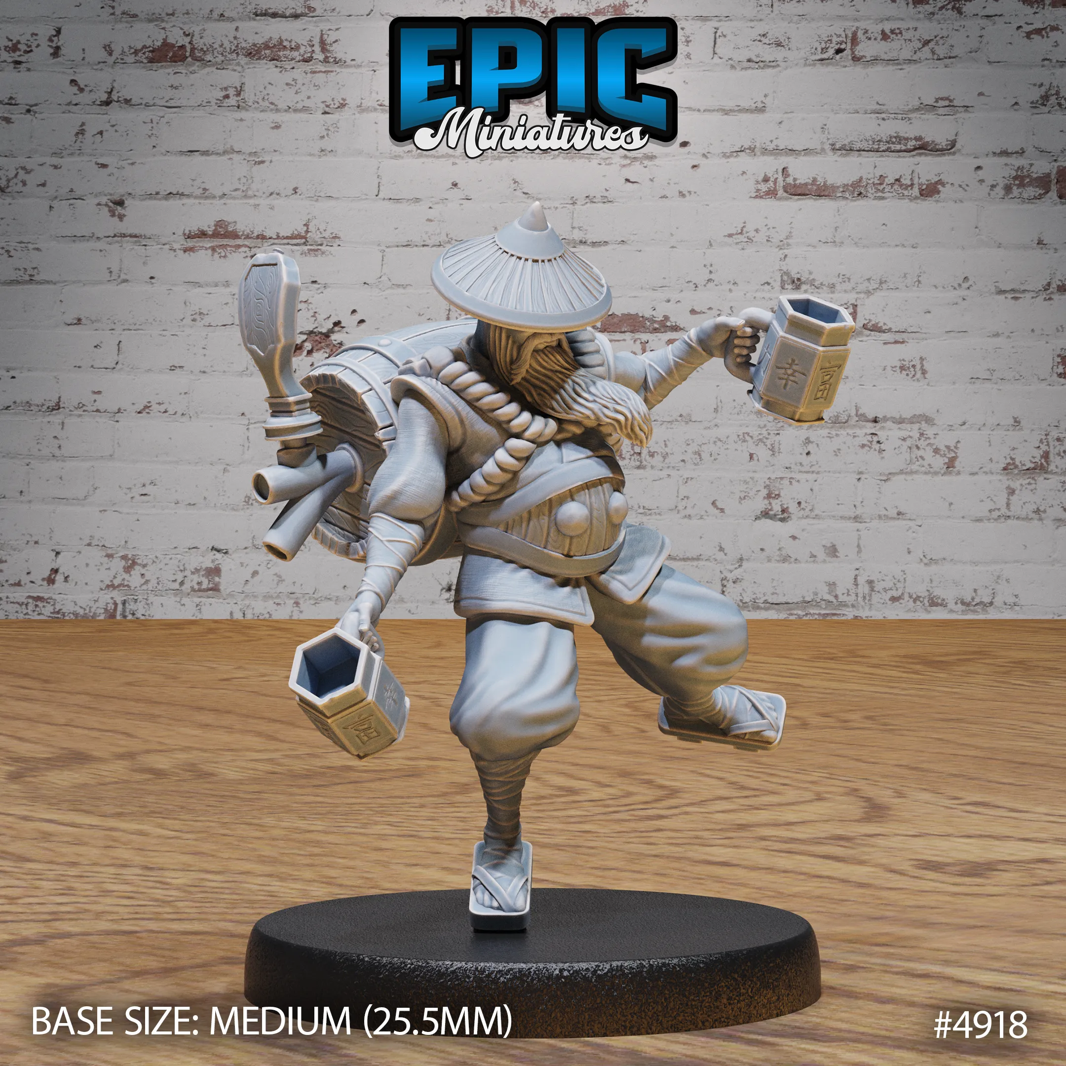 Drunk Master #4918-#4920 | Epic Miniatures | D&D Tabletop Miniature | Unpredictable Martial Arts Hero for Fantasy Roleplaying