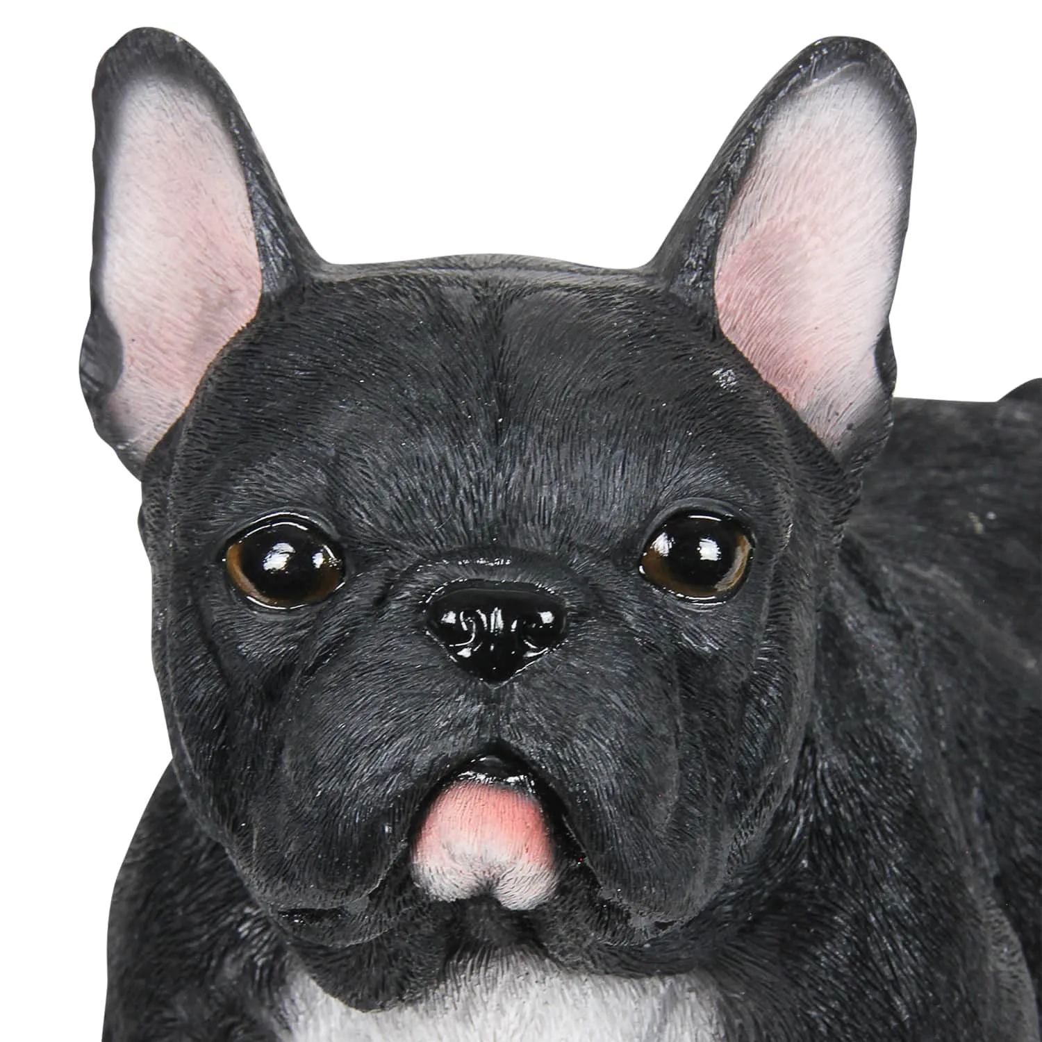 Hand Painted Black French Bulldog Statuary, 12 Inch