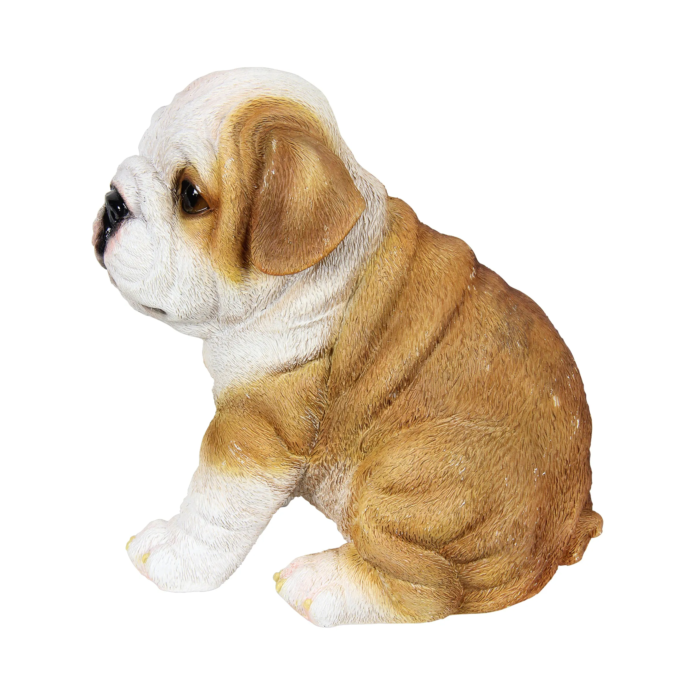 Hand Painted English Bulldog Puppy Statuary, 6 Inch