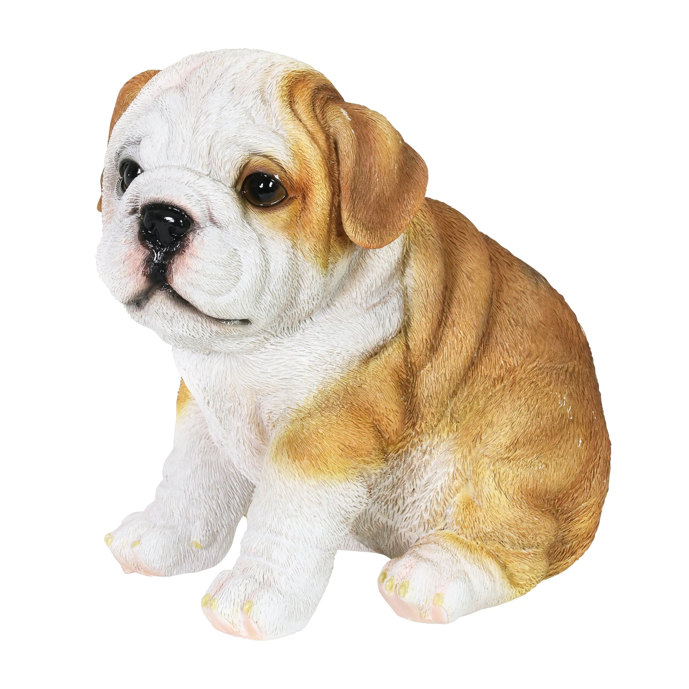 Hand Painted English Bulldog Puppy Statuary, 6 Inch