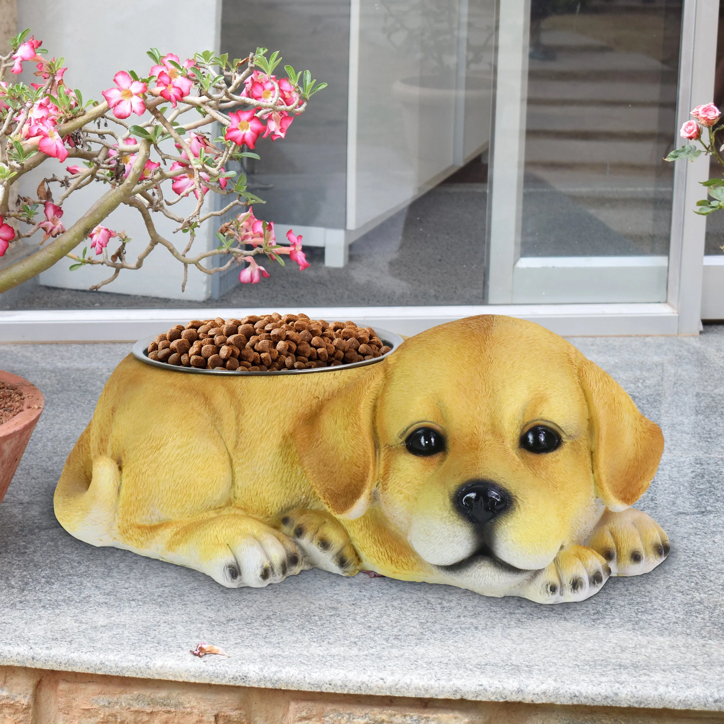 Labrador Bowl with Stainless Bowl Insert, 14 by 5.5 Inches