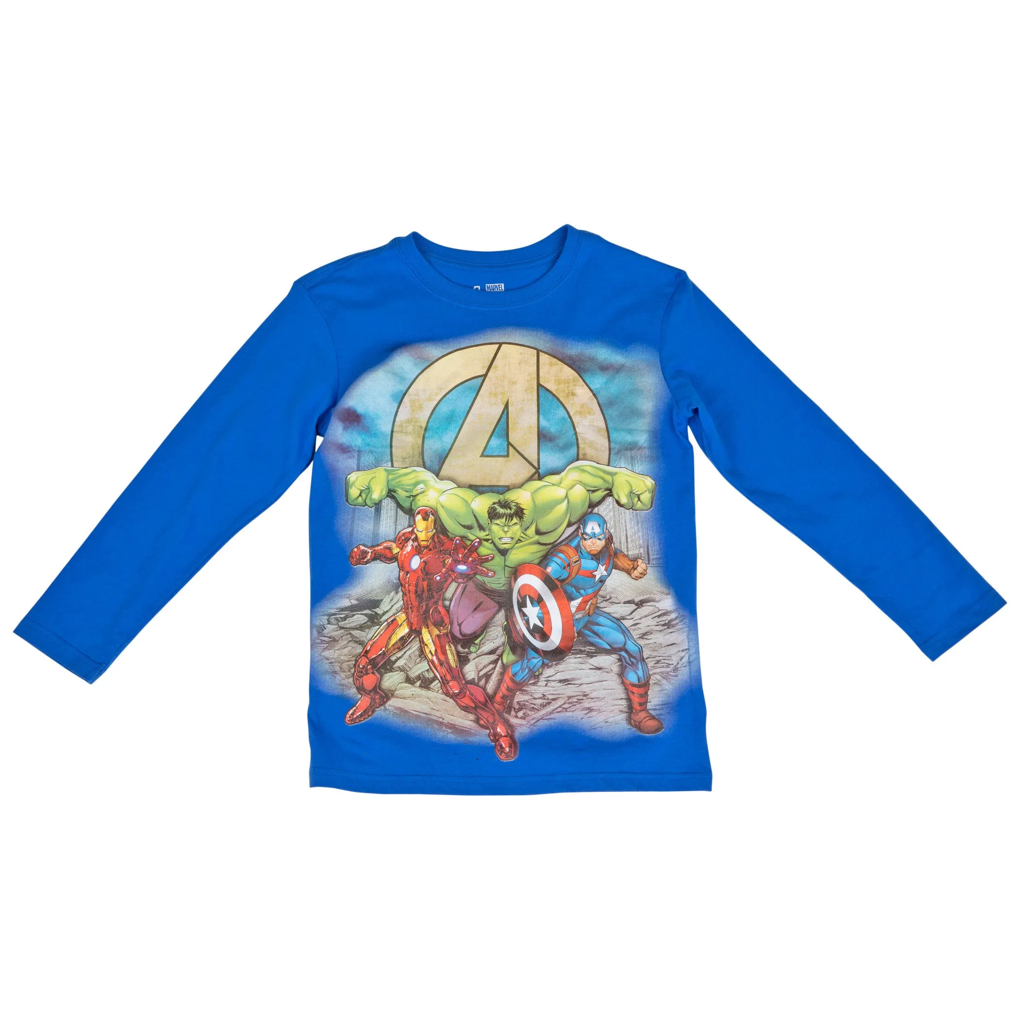 Marvel Comics Avengers Group Battle Stance Youth Long Sleeve