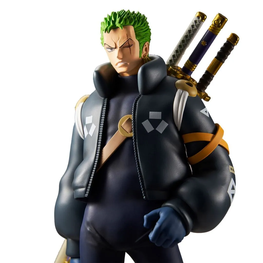 One Piece Roronoa Zoro Egghead Masterlise Ichibansho statue by Bandai