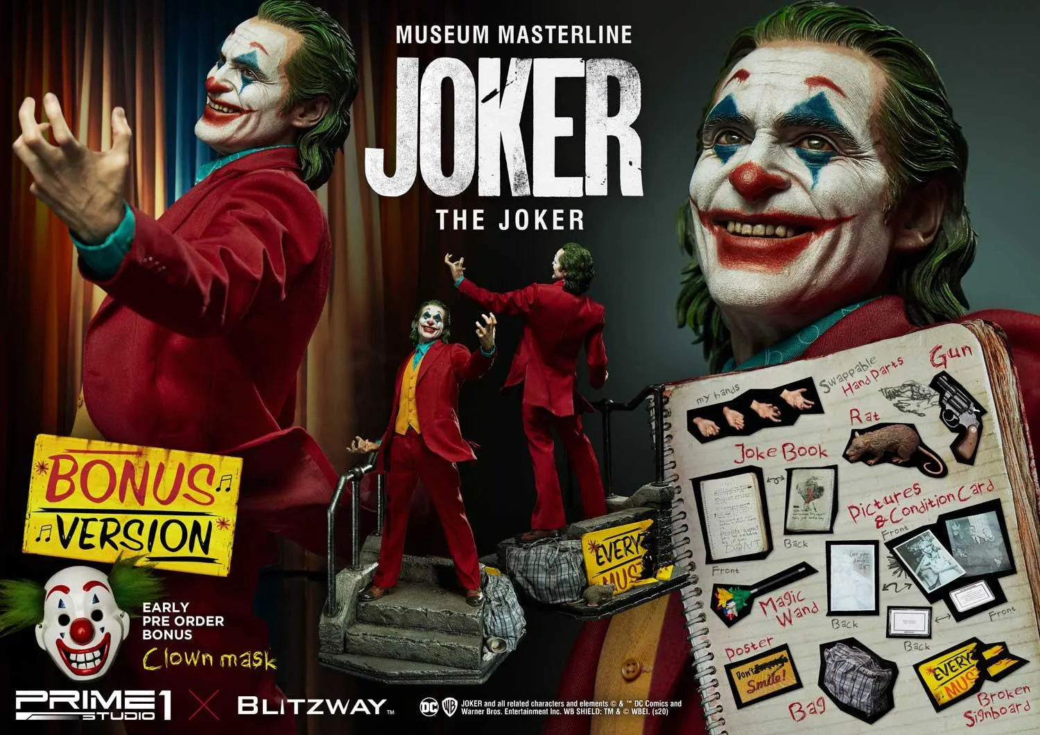 PRIME 1 STUDIO DC  BLITZWAY 2019 MOVIE JOKER STATUE BONUS VER 1/3 MMJK-01S