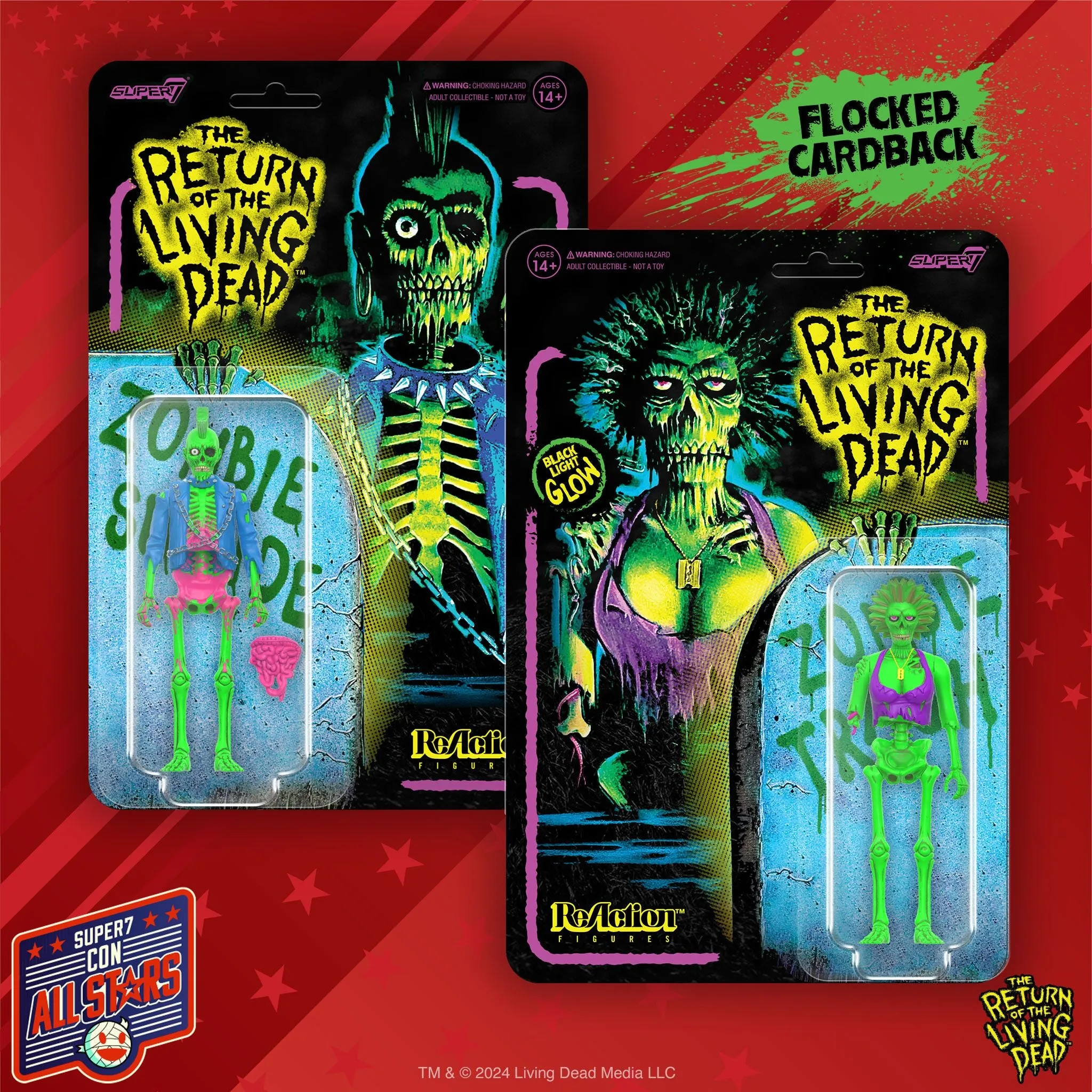 Return of the Living Dead ReAction Figures Wave 03 - Female Poster Zombie (Blacklight)