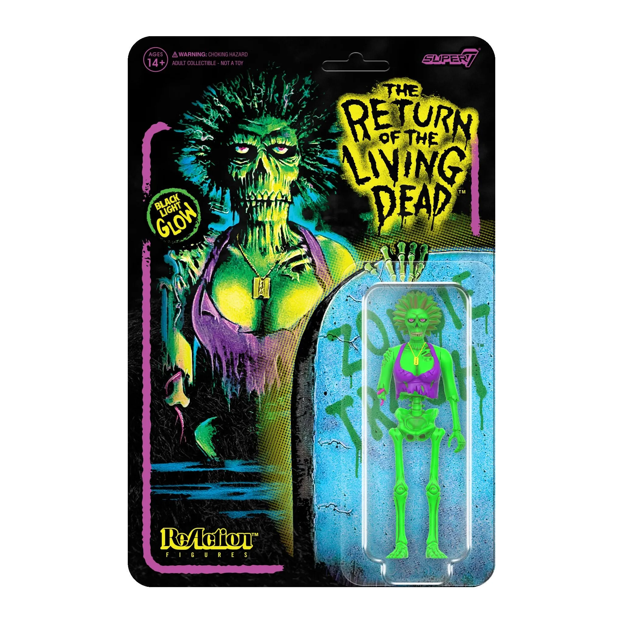 Return of the Living Dead ReAction Figures Wave 03 - Female Poster Zombie (Blacklight)