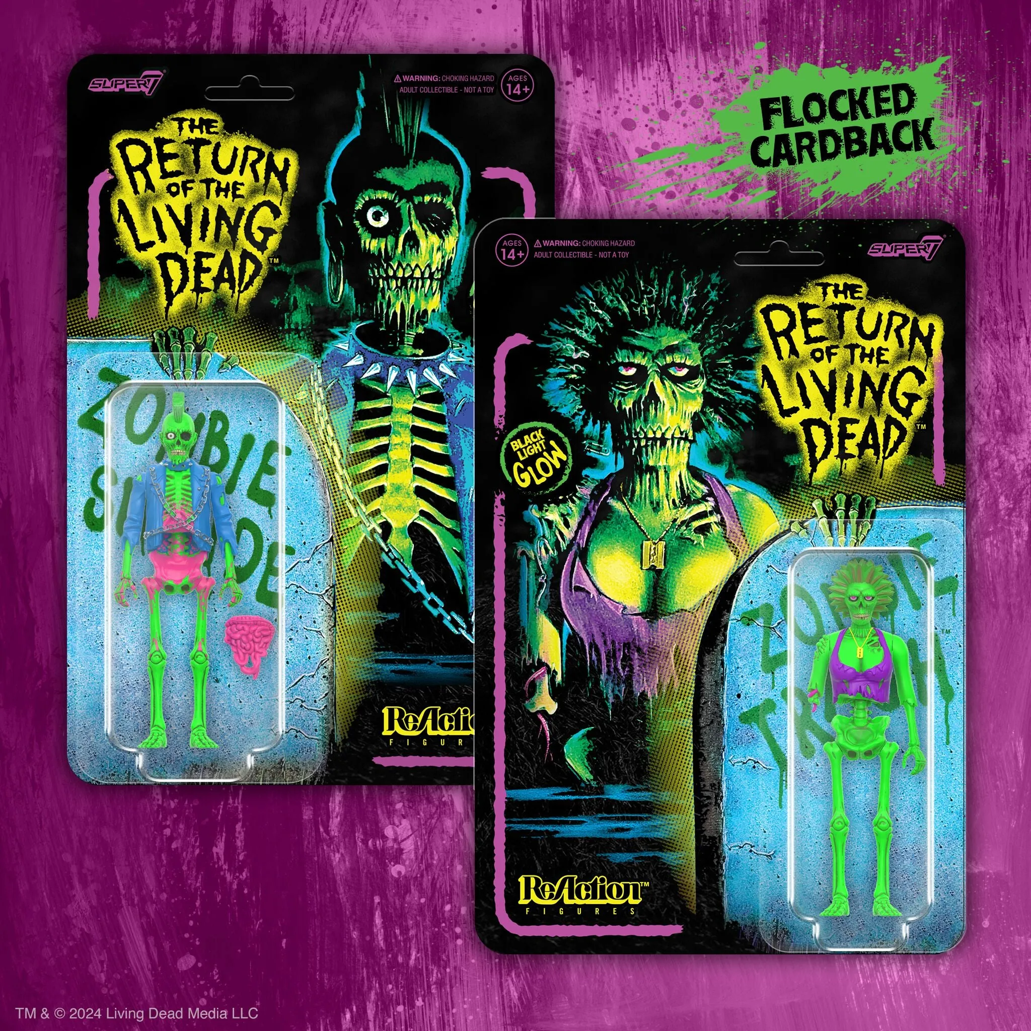 Return of the Living Dead ReAction Figures Wave 03 - Male Poster Zombie (Blacklight)