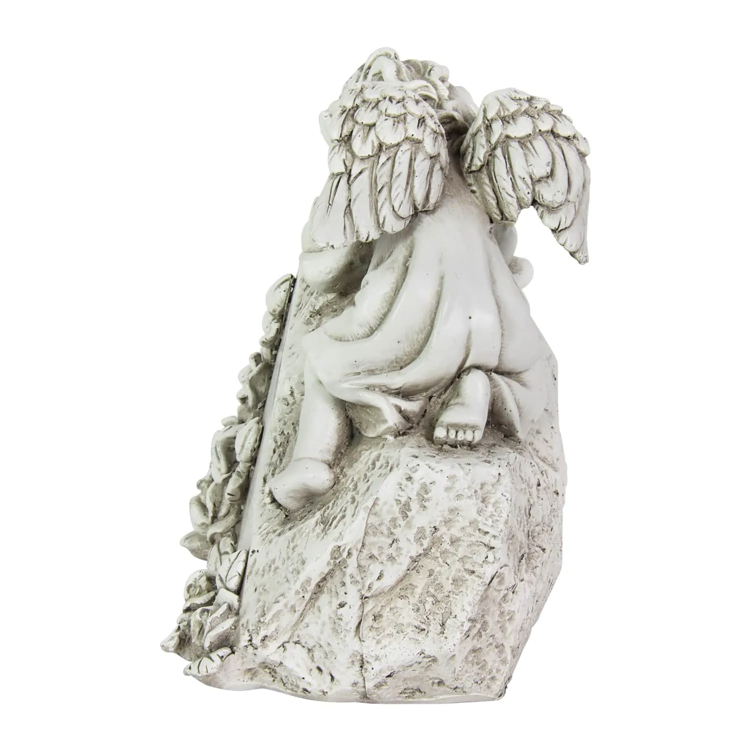 Solar Memorial Rock with Angel, 6 Inch