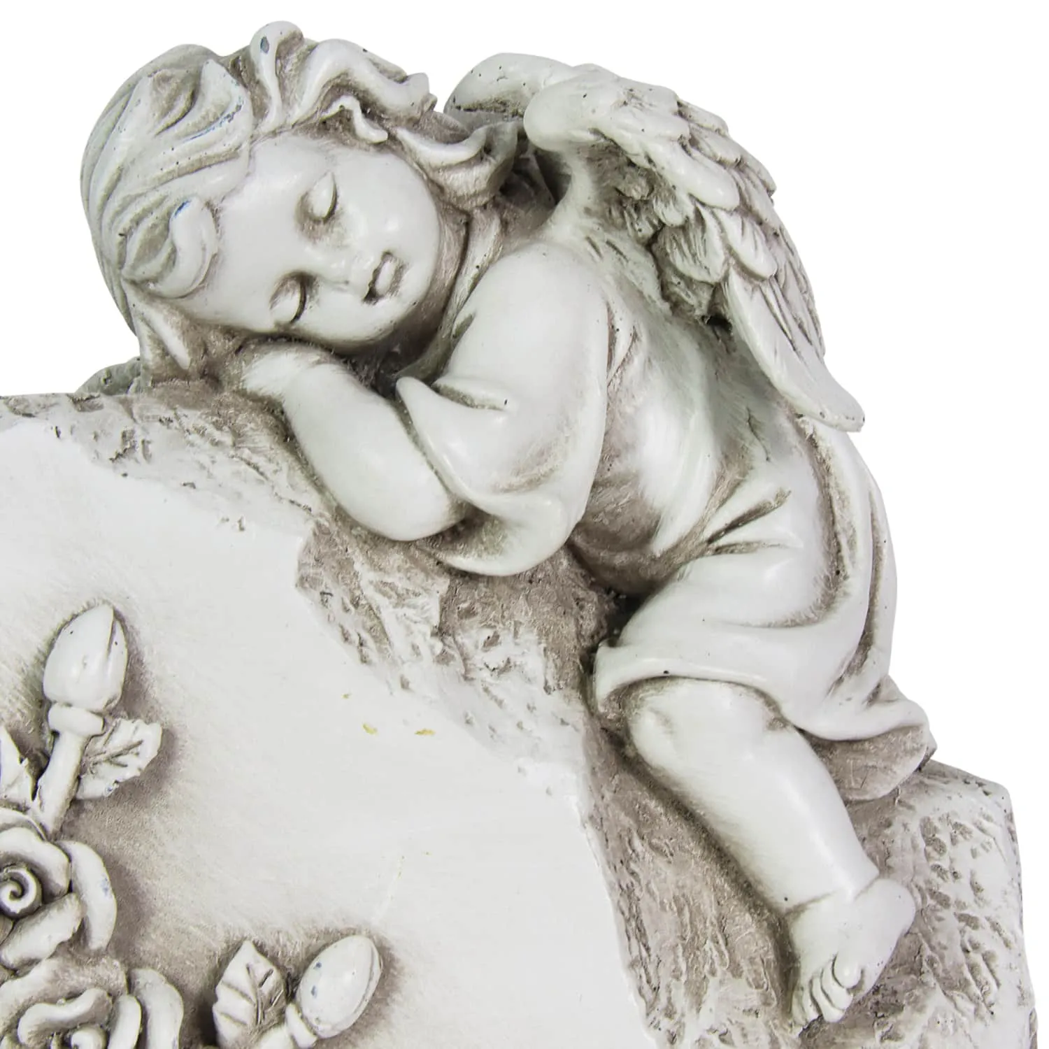 Solar Memorial Rock with Angel, 6 Inch