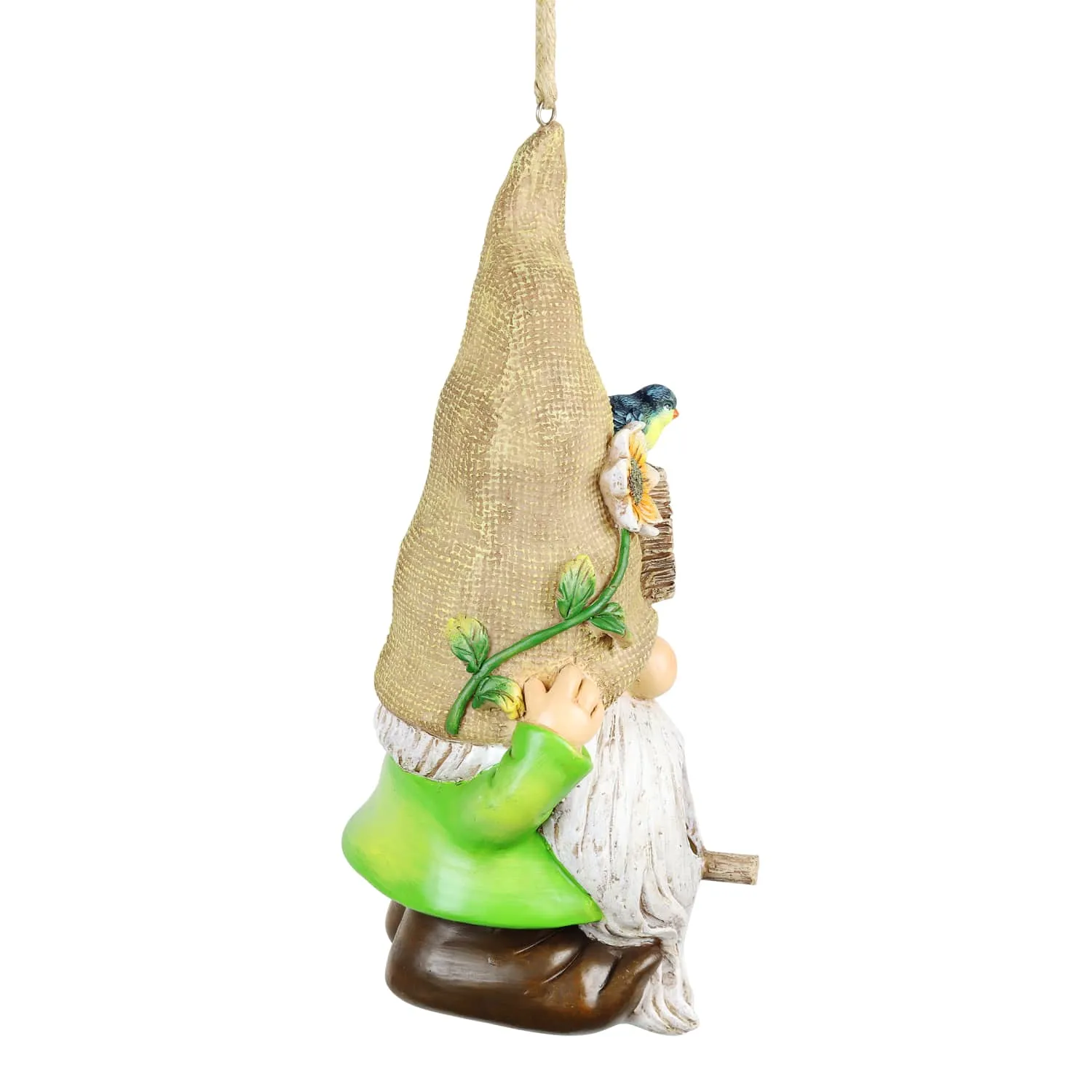 Welcome Gnome Hanging Bird House, 10.5 Inches